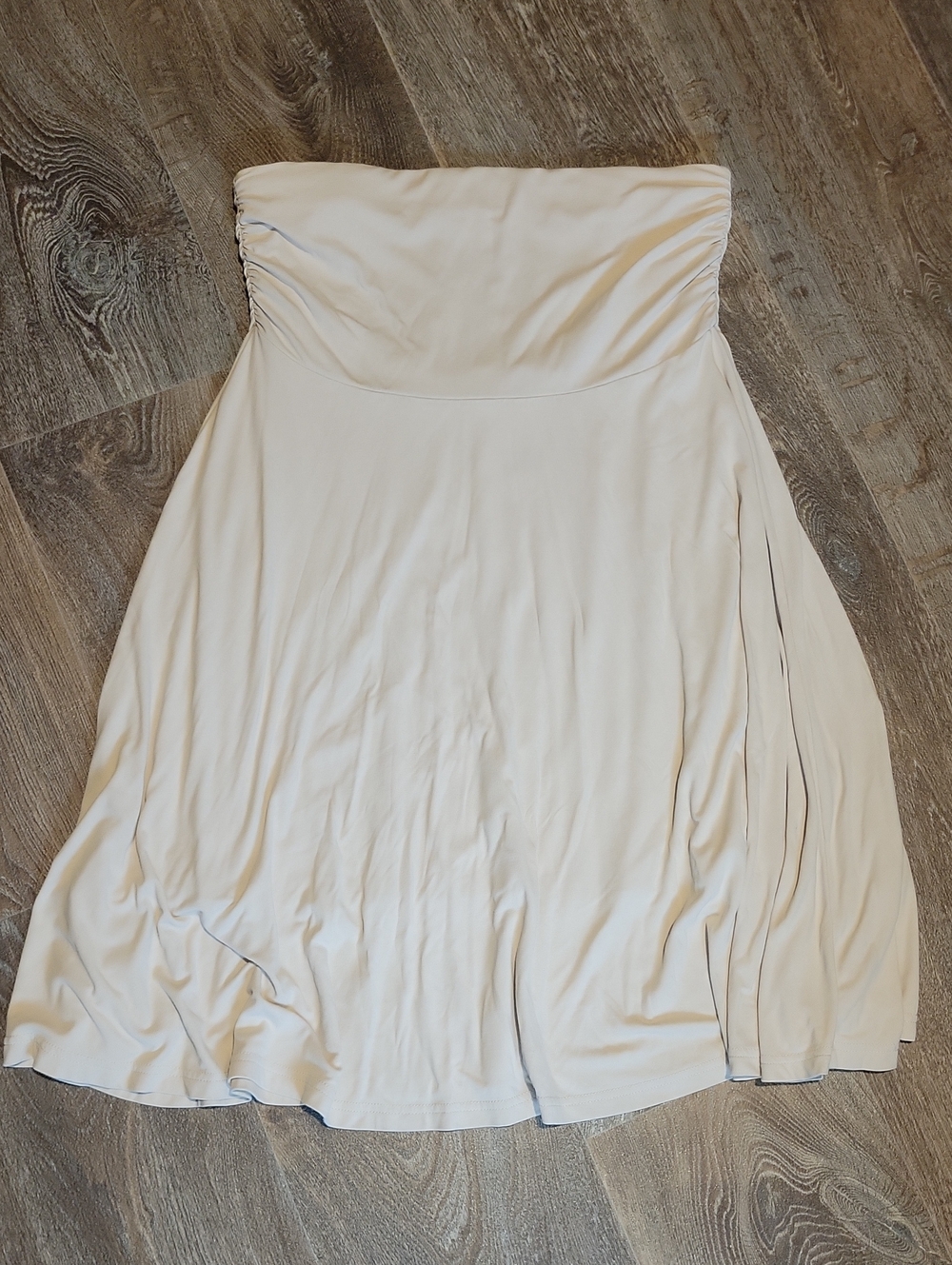 OGL Flowy Side Ruched A-line Midi Skirt Medium Fog